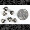 Little Flower Caps in Antiqued Silver Plated Brass - Set of Six - S-BC09